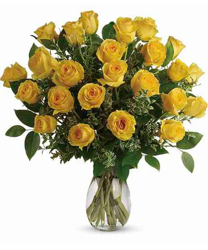 Lush Yellow Rose Bouquet