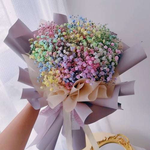 Rainbow BB Wrapped Bouquet