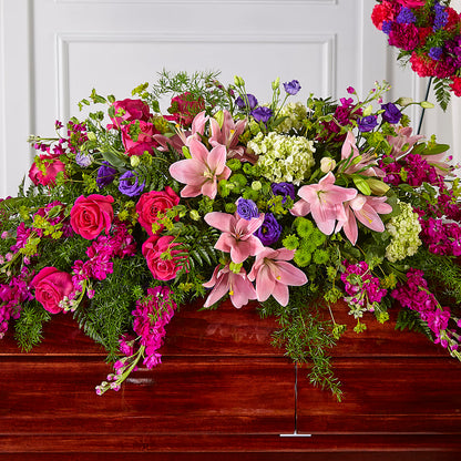 Radiant Tribute Casket Spray – CHRISTELL'S FLOWERS, Killeen TX