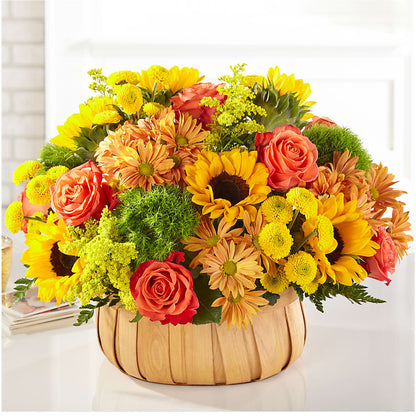 Harvest Sunflower Basket – CHRISTELL'S FLOWERS, Killeen TX