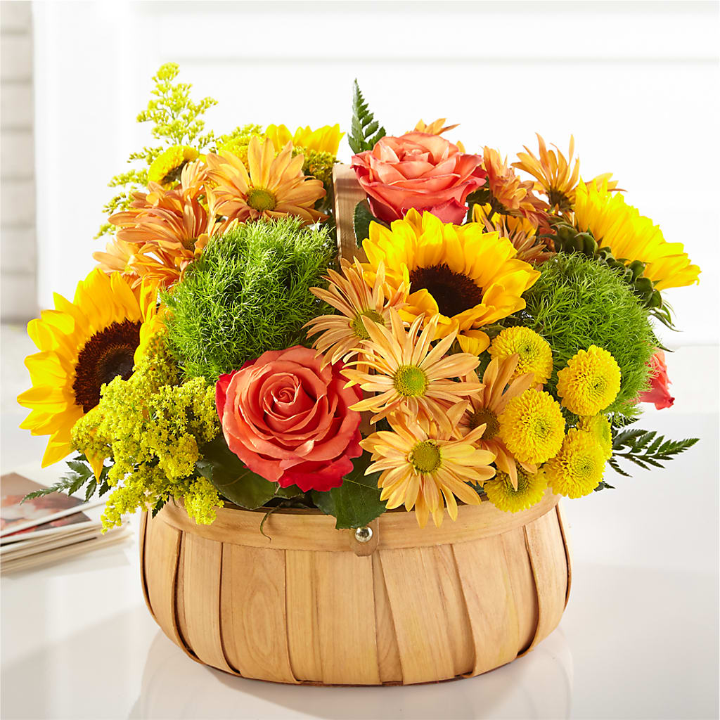 Harvest Sunflower Basket – CHRISTELL'S FLOWERS, Killeen TX