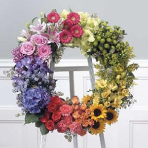 Colorblast Circular Wreath – CHRISTELL'S FLOWERS, Killeen TX