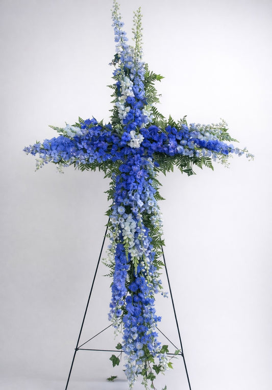 Delphinium Cross – CHRISTELL'S FLOWERS, Killeen TX
