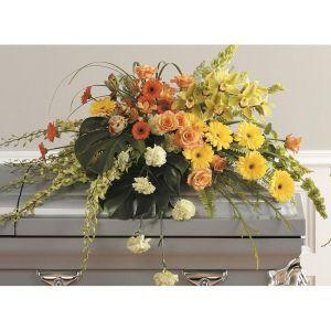 Pastel Tropics Casket Spray – CHRISTELL'S FLOWERS, Killeen TX