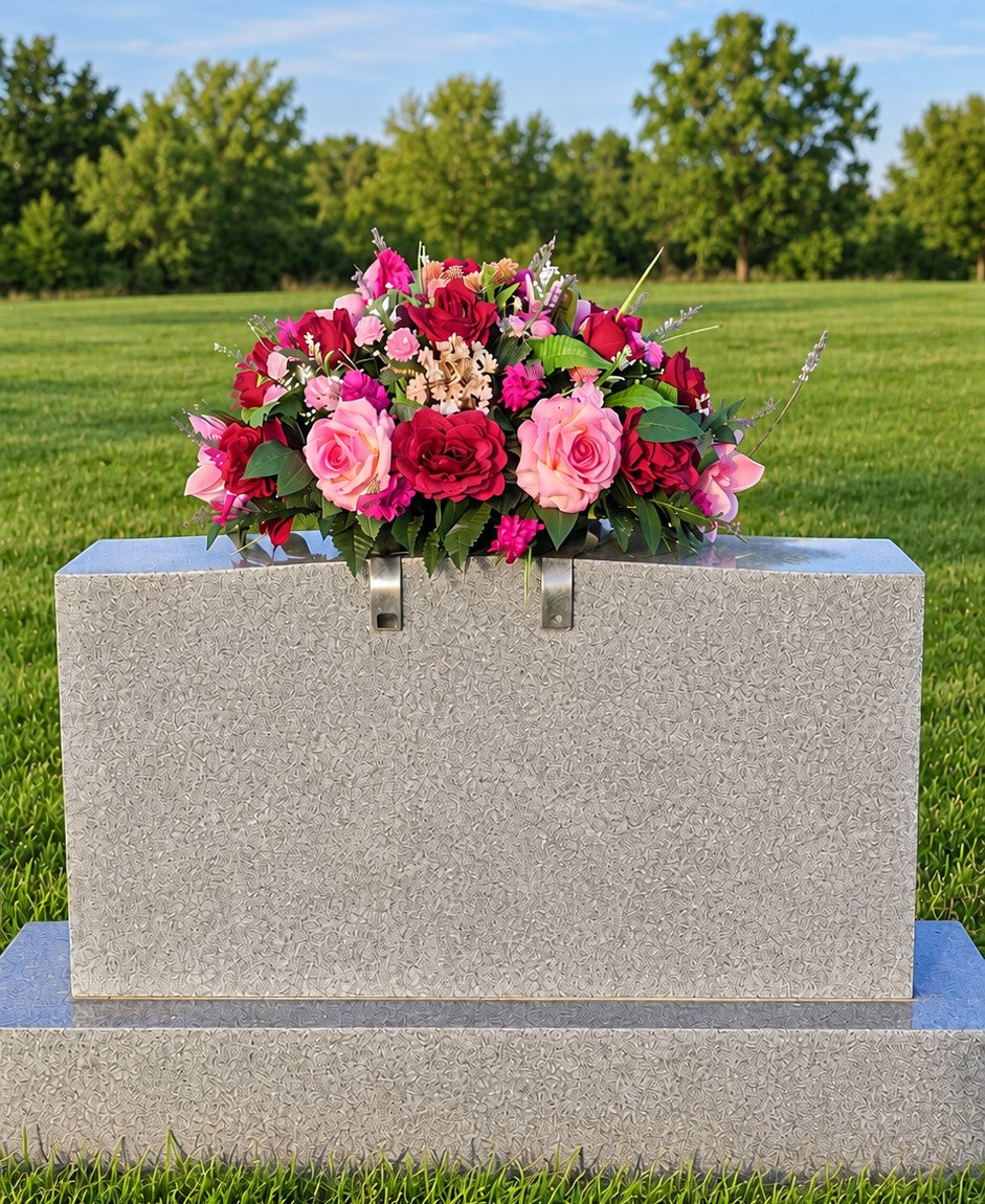 Silk Headstone Saddle – CHRISTELL'S FLOWERS, Killeen TX