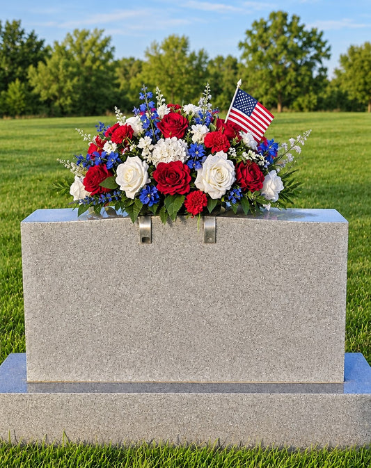 Silk Headstone Saddle – CHRISTELL'S FLOWERS, Killeen TX