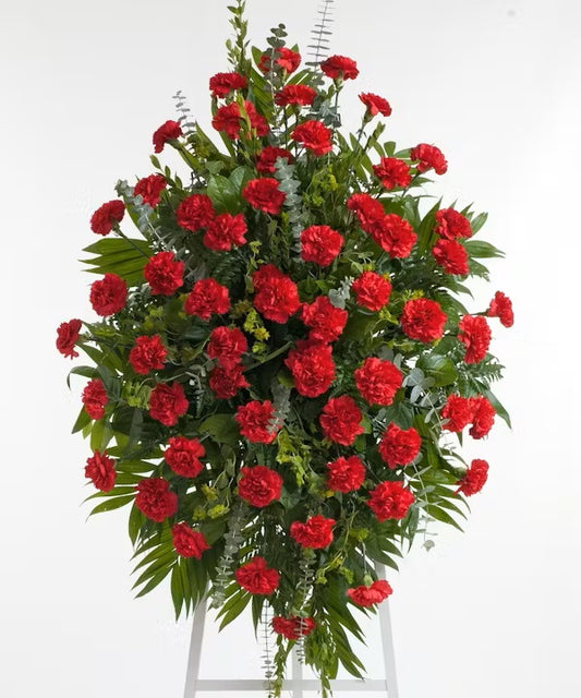 Red Carnation Standing Spray