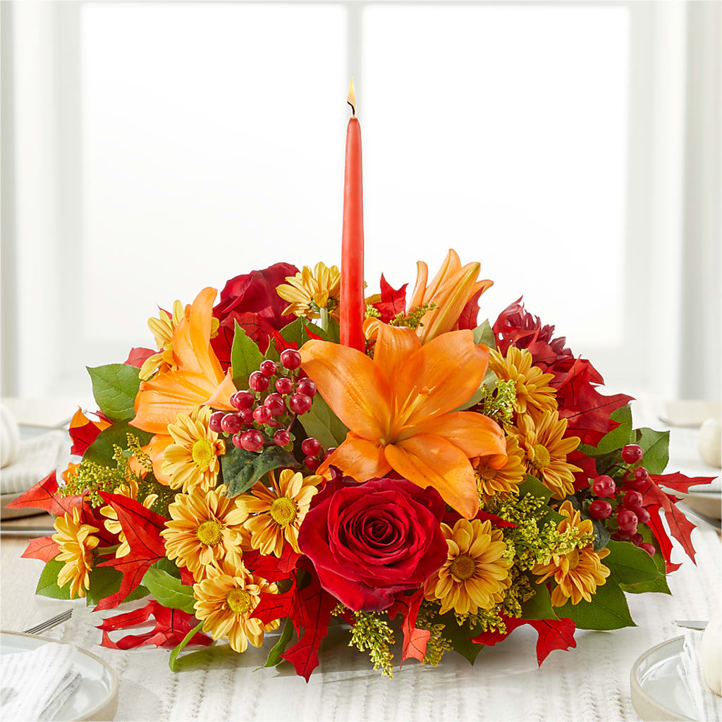 Autumn's Embrace Centerpiece – CHRISTELL'S FLOWERS, Killeen TX