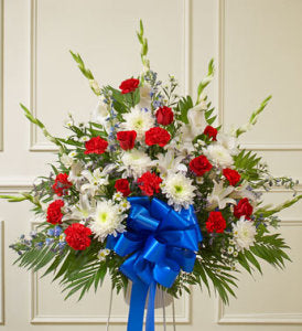 Red, White & Blue Sympathy Basket