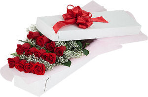 One Dozen Red Roses Boxed