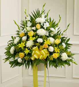 Yellow & White Sympathy Basket