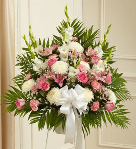 Pink & White Sympathy  Basket