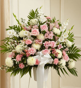 Pink & White Sympathy  Basket